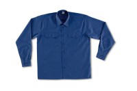 Camisa de algodón azulina manga larga