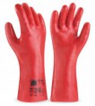 Guante PVC rojo estanco 27 cm